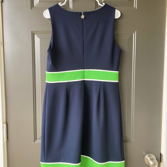 Tommy Hilfiger Navy & Green Above Knee Mini Summer Dress Size 10 - Picture 2 of 5
